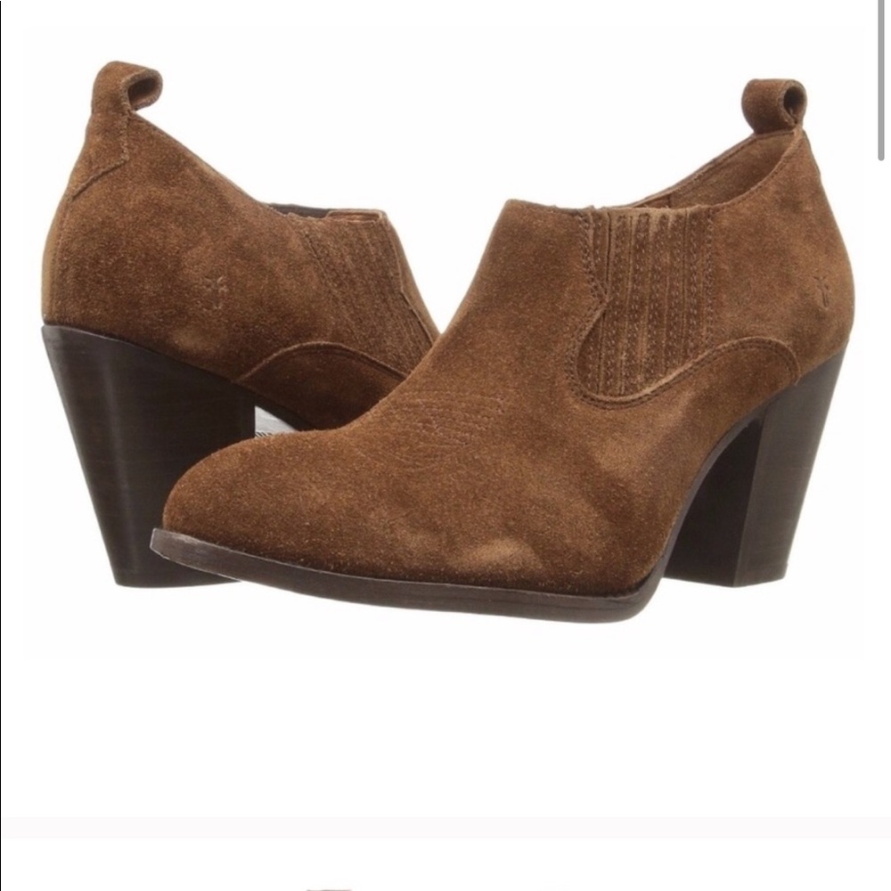 FRYE Ilana Boots Brown Ankle Booties NEW
